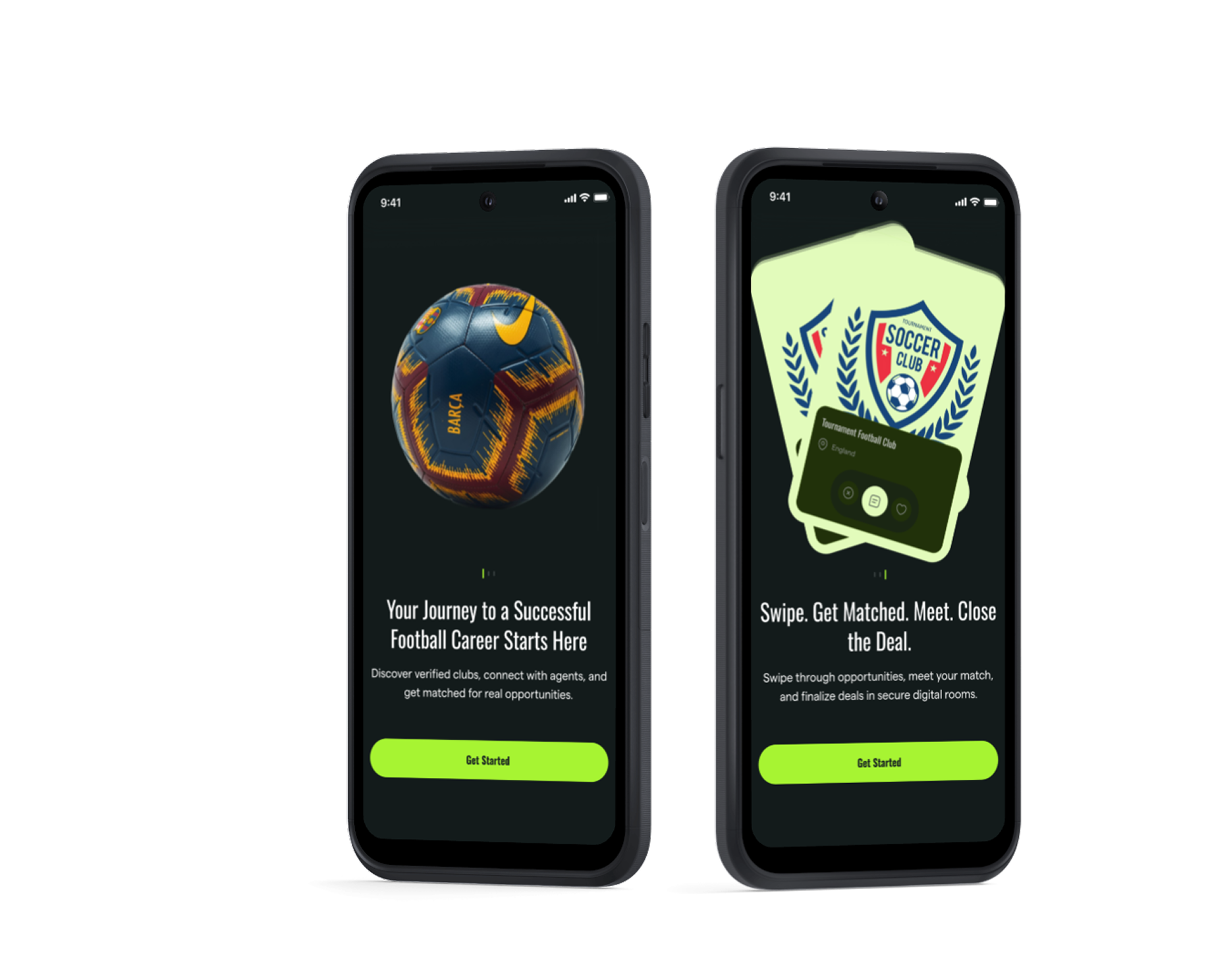 Transfer Expo mobile app screens